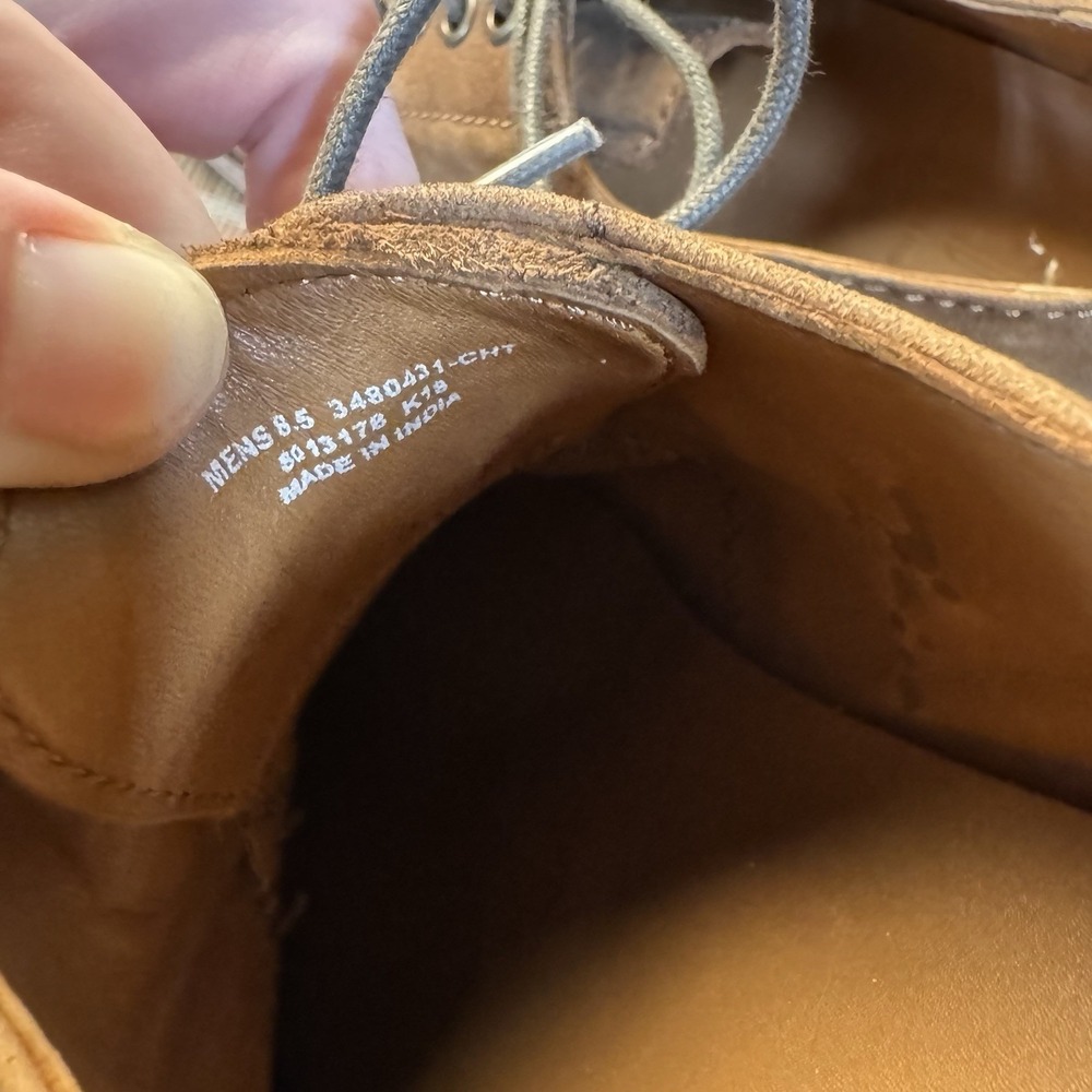 Frye Murray Oxford Dress Shoes Mens SZ 8.5 Nubuck Suede Leather Brown - Picture 5 of 7